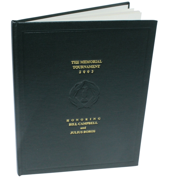 2003 Memorial Tournament Ltd Ed Book Honoring Bill Campbell and Julius Boros #107/250