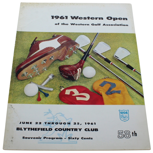 1961 Western Open Program - Arnold Palmer Win