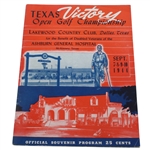 1944 Texas Victory Open Golf Championship at Lakewood CC Program - Byron Nelson Winner