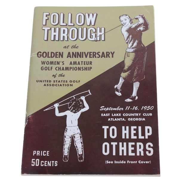 1950 Golden Anniversary Womens Amateur at East Lake CC Program - Bevery Hanson Winner