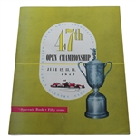 1947 US Open at St. Louis Country Club Program - Lew Worsham Winner