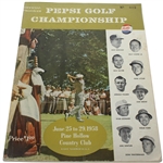 1958 Pepsi Golf Championship Program and Pairing Sheets - Held Once - Arnold Palmer Win