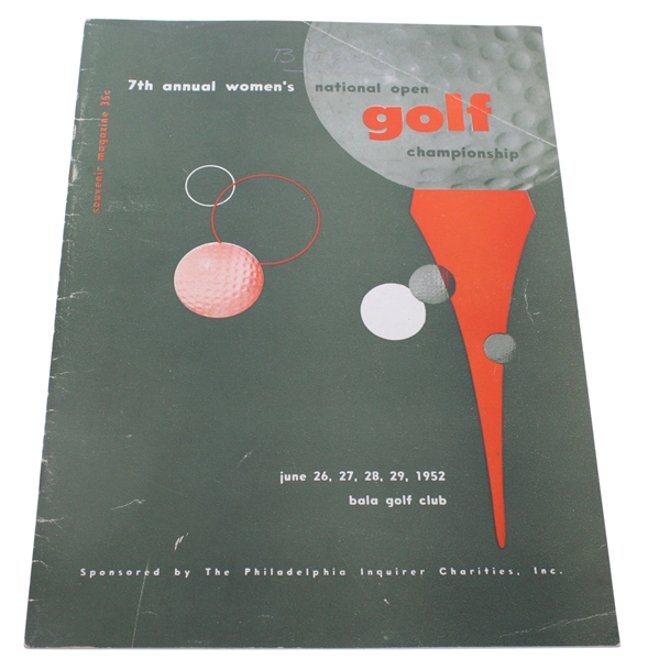 1952 US Womens Open Championship Program - Louise Suggs Win