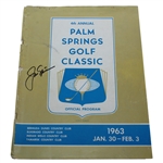 Jack Nicklaus Signed 1963 Palm Springs Golf Classic Program- 4th Career Win- JSA ALOA