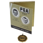1961 Arnold Palmer vs Jay Hebert PGA National Golf Week Medal and Booklet