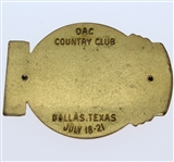 1963 PGA Championship at Dallas Athletic Club Contestant Badge - Jack Nicklaus Winner