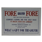 Classic Fore Golfer Broadside Advertising by Schwer Manufacturing