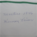 Herman Keiser Signed Early 1990's White Masters Flag JSA ALOA