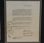 Ben Hogan Signed June 17, 1953 Chesterfield Cigarette Original Contract W/Handwritten Amendment - Framed JSA ALOA