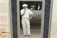 Ben Hogan Signed June 17, 1953 Chesterfield Cigarette Original Contract W/Handwritten Amendment - Framed JSA ALOA