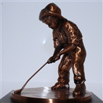 Balfour Putter Boy Bronze Sundial Statue