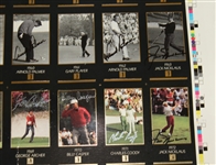 Picard, Palmer (4), Snead (3), Nicklaus (6), & others Multi-Signed (41) Uncut Proof Sheet of GSV Cards JSA ALOA