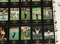 Picard, Palmer (4), Snead (3), Nicklaus (6), & others Multi-Signed (41) Uncut Proof Sheet of GSV Cards JSA ALOA