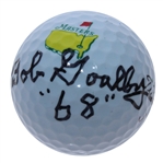 Bob Goalby Signed Masters Logo Golf Ball with 68 Notation JSA ALOA