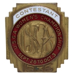 1936 Womens US Amateur at Canoe Brook CC Contestants Badge - Pam Barton Winner