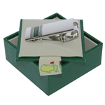 Masters Undated Silver Money Clip with Green