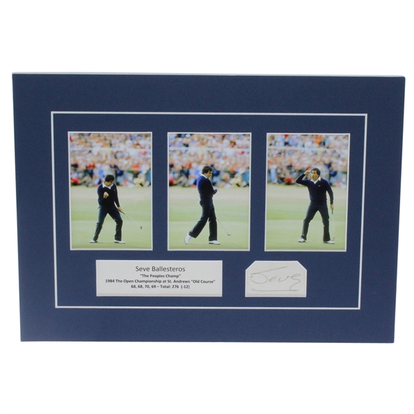 Seve Ballesteros Signed Seve Cut Signature - Matted Presentation JSA #K33265
