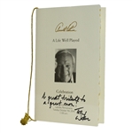 Tom Watson Signed & Inscribed Arnold Palmer Memorial Program - Scarce JSA ALOA