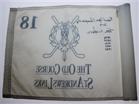 Tom Watson Signed & Win Notated St. Andrews Old Course Links Flown Flag W/Heavy Use- JSA ALOA