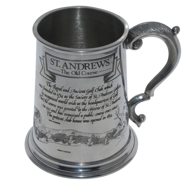 St. Andrews The Old Course Pewter Golf Tankard - Made in England