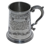 St. Andrews The Old Course Pewter Golf Tankard - Made in England
