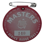 1963 Masters Tournament Badge #140 - Jack Nicklaus Winner - Low Number!