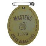 1965 Masters Tournament Badge #10273 - Jack Nicklaus Winner