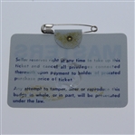 1966 Masters Tournament Badge #15596 - Jack Nicklaus Winner