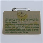 1967 Masters Tournament Badge #8630 - Gay Brewer Winner