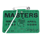 1968 Masters Tournament Badge #12975 - Bob Goalby Winner - Damaged