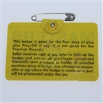1969 Masters Tournament Badge #11876 - George Archer Winner