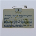 1976 Masters Tournament Badge #15887 - Ray Floyd Winner