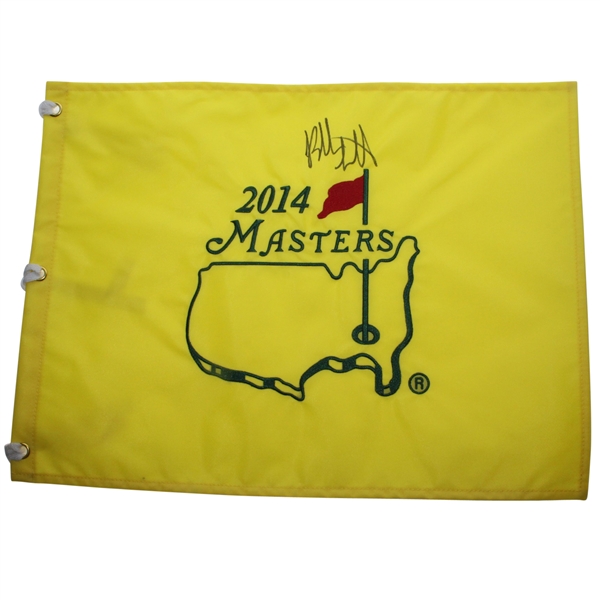 Bubba Watson Signed 2014 Masters Embroidered Flag JSA ALOA