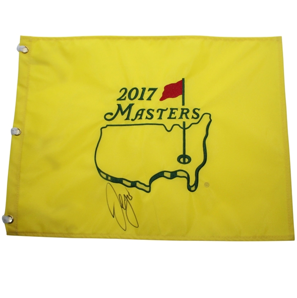 Sergio Garcia Signed 2017 Masters Embroidered Flag JSA ALOA