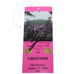 Phil Mickelson Signed 2005 PGA Championship Thursday Ticket #19178 JSA ALOA