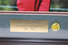 Bernhard Langer Signed Photo w/Year Won Notation, Nameplate, & Ball Marker - Framed JSA ALOA