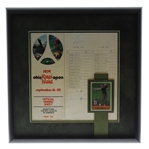 Jack Nicklaus Signed 1974 Ohio Kings Island Open Pairing Sheet w/Card - Framed JSA ALOA