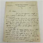 'Chick' Evans Signed ALS with Golf Advice Written on Reverse of Three Photos JSA ALOA