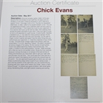 'Chick' Evans Signed ALS with Golf Advice Written on Reverse of Three Photos JSA ALOA