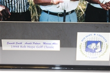Arnold Palmer, Emmitt Smith, & Marcus Allen Signed 1998 Bob Hope Classic Photo - Framed JSA ALOA