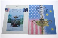 Nine Major Championship Programs Plus Two Ryder Cup Programs - Three Signed JSA ALOA