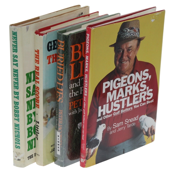 Four Signed Golf Books - Snead, Nichols, Jacobsen, & Littler JSA ALOA