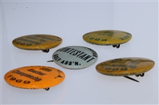 1960's Misc. New Jersey State Golf Assoc. Amateur Championship Pins - MGA, 1966 (x2), 1962, 1969