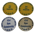 New Jersey State Golf Assoc. Open Championship Pins - 1962 (x2) & 1963 (x2)