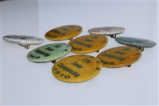 New Jersey State Golf Assoc. Senior Championship Pins - 1964-1965, 1966 (x3), 1967-1968, & 1970