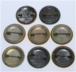 New Jersey State Golf Assoc. Senior Championship Pins - 1964-1965, 1966 (x3), 1967-1968, & 1970