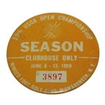 1959 US Open at Winged Foot Season Clubhouse Only Badge #3897 - Billy Casper Winner