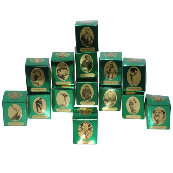 St. Andrews Open Champions Miniature Scotch Whisky Decanters - Jones, Hagen, Morris, etc