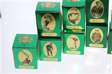 St. Andrews Open Champions Miniature Scotch Whisky Decanters - Jones, Hagen, Morris, etc