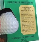 St. Andrews Open Champions Miniature Scotch Whisky Decanters - Jones, Hagen, Morris, etc